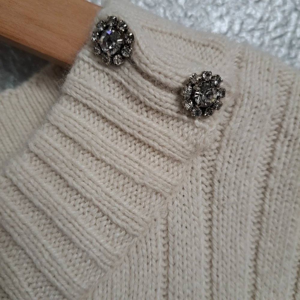 Karen Scott Silk/Rabbit Hair Pullover Sweater Size L